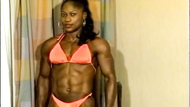 big muscle woman abs and biceps