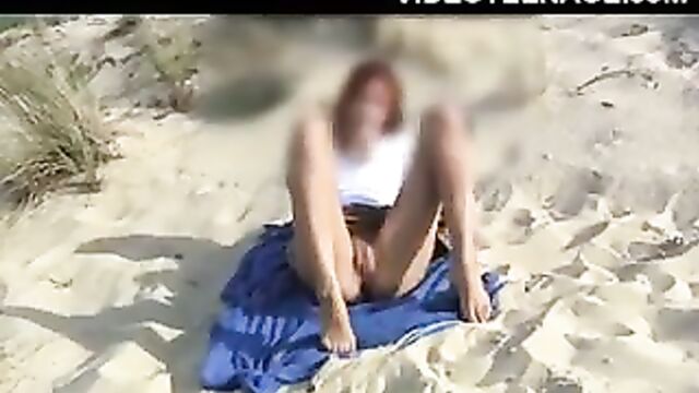 real teen nudist masturbates at beach