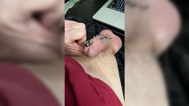 Pierced cock, jacobs ladder piercings