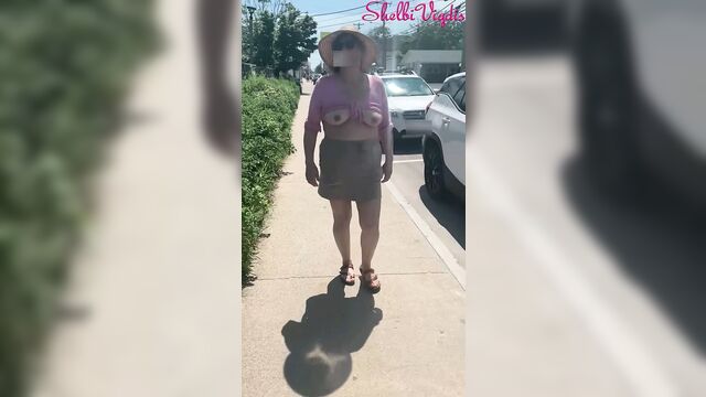 Walking with my tits out