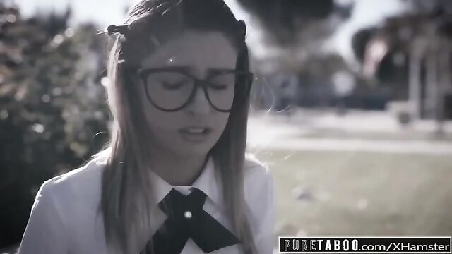 PURE TABOO School Nerd Kristen Blackmails Bullies into DP