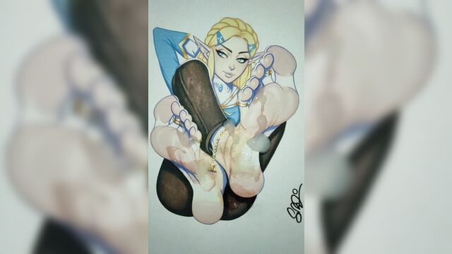 Zelda (BOTW) Feet Cum Tribute