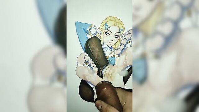 Zelda (BOTW) Feet Cum Tribute