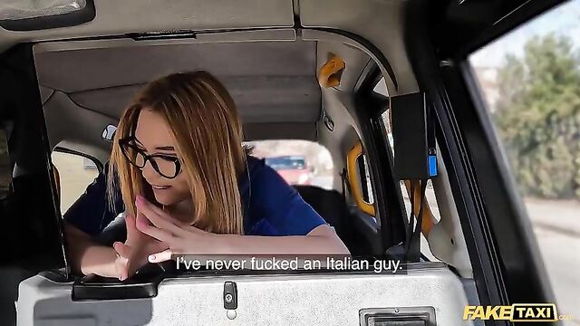 Fake Taxi – Teen Wearing Thick Rimmed Glasses Fucks A Taxi Driver Who Has A Huge Cock With Girth