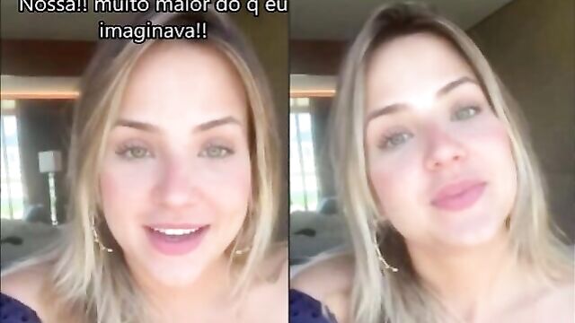 Cum tribute brasilian celebritian blond