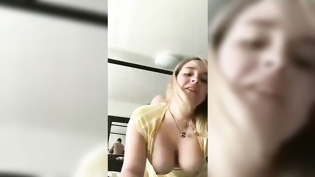 Blonde fucked from behind