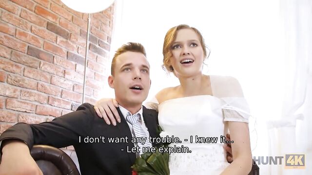 HUNT4K. After wedding poor groom sells partners pussy