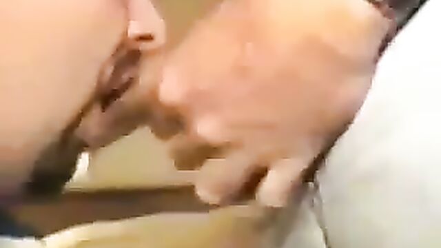 Closeup of me cumming in guy's mouth