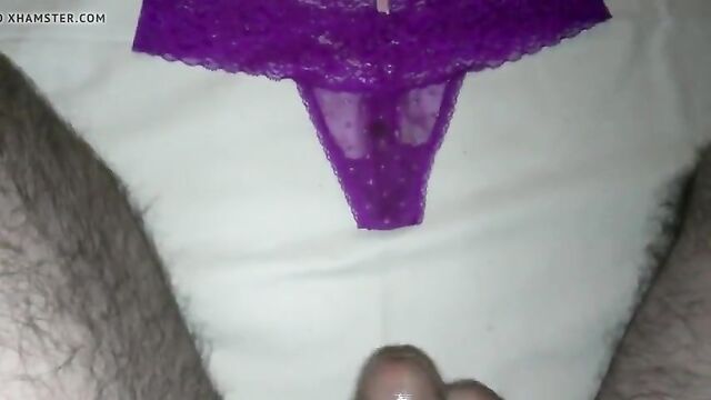 My Sisters Sparkly Purple Mesh Victorias Secret Thong