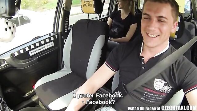 Czech Taxi - Blonde Teen gets ride of her LIFE