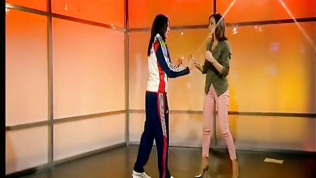 Sally Nugent long legs in tight jeans