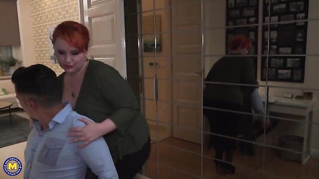 Big booty mom seduce lucky step son