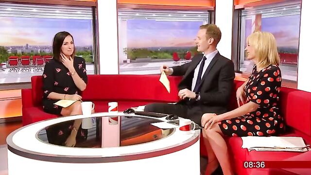 Sally Nugent in a Very Short Dress