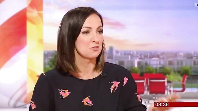 Sally Nugent in a Very Short Dress