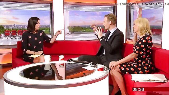 Sally Nugent in a Very Short Dress