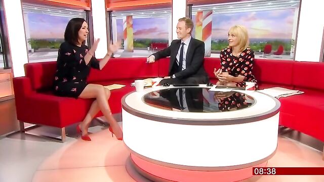 Sally Nugent in a Very Short Dress