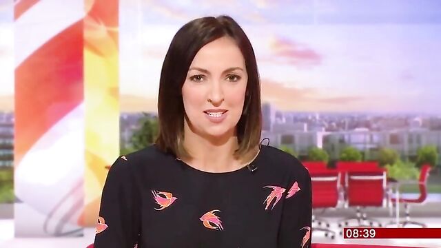 Sally Nugent in a Very Short Dress