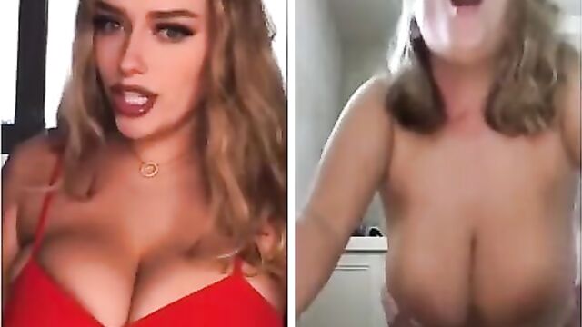Tiktok girl with huge tits