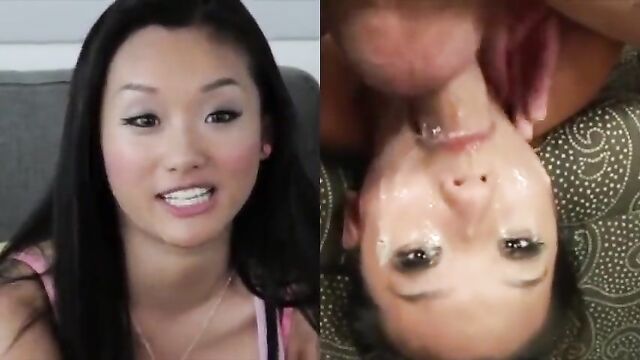SplytVids - Asian Alina Li Gets Throat Fucked By Big Cock