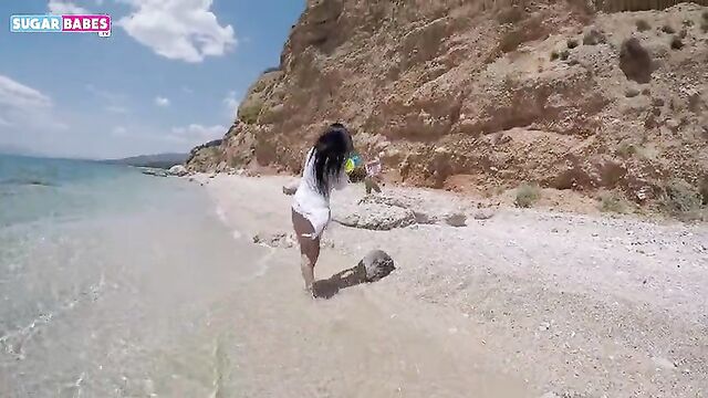 SugarBabesTV - Summer Wet Beach Orgasm