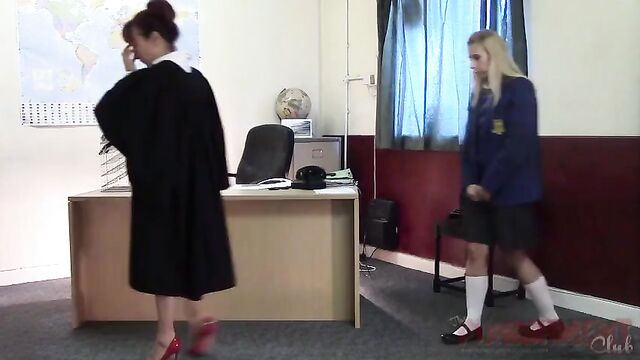 Caned by the headmistress