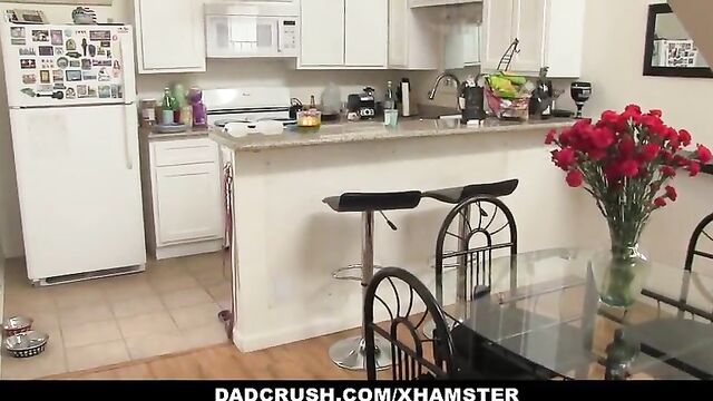 DadCrush - Sexy Daughter Brings Step Dad Breakfast In Bed