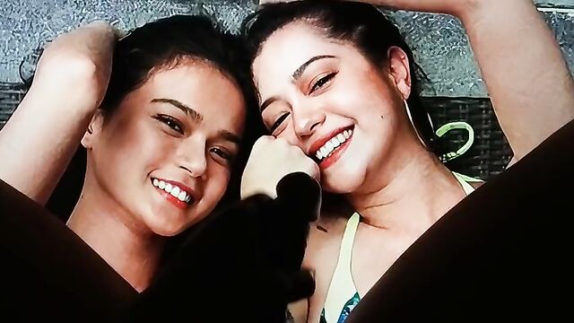 Maris Racal and Sue Ramirez - Cum Tribute (Threesome)