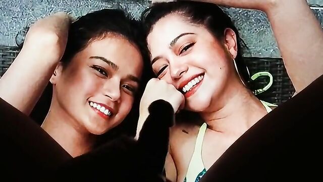 Maris Racal and Sue Ramirez - Cum Tribute (Threesome)