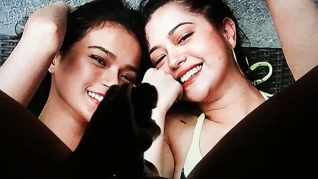 Maris Racal and Sue Ramirez - Cum Tribute (Threesome)