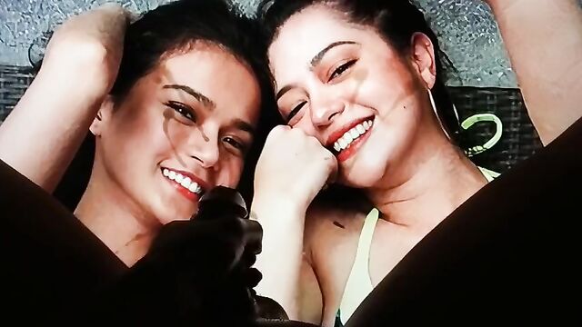 Maris Racal and Sue Ramirez - Cum Tribute (Threesome)