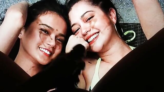 Maris Racal and Sue Ramirez - Cum Tribute (Threesome)