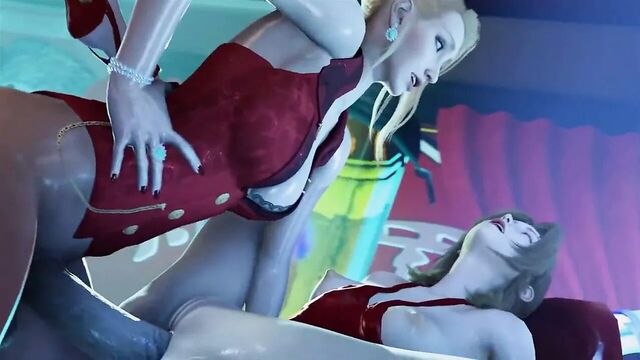 FF7, Futanari Scarlett Anal Creampie Aerith by Blackjr