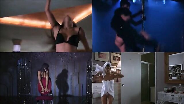 Demi Moore Striptease Scenes Split Screen Compilation