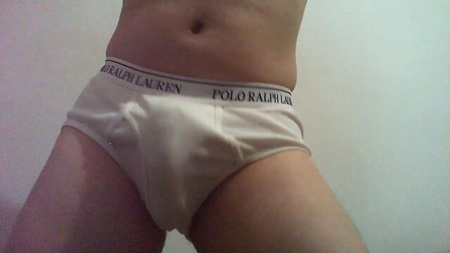 Showing off my Polo Ralph Lauren white briefs