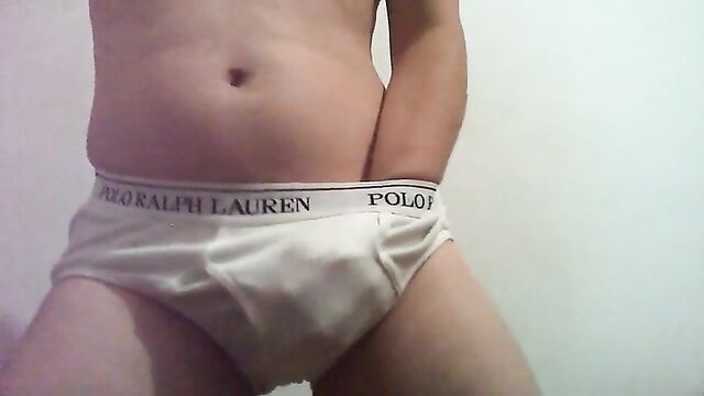 Showing off my Polo Ralph Lauren white briefs