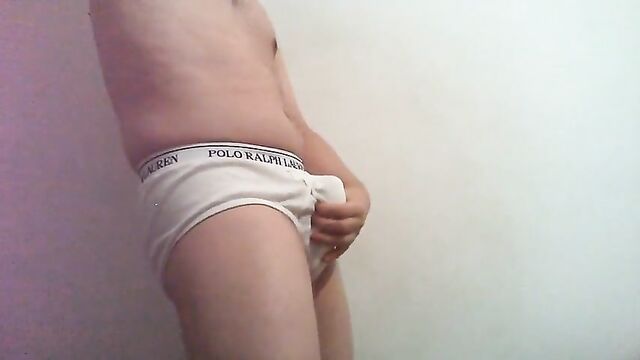 Showing off my Polo Ralph Lauren white briefs