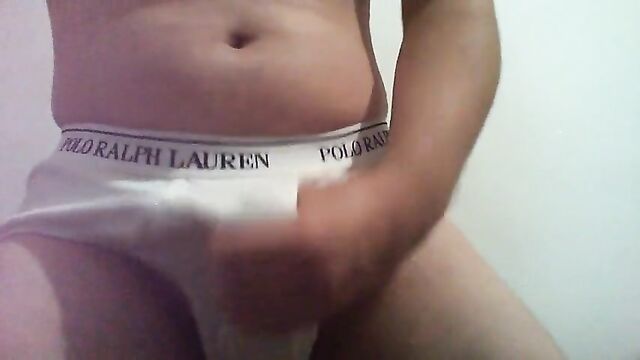 Showing off my Polo Ralph Lauren white briefs