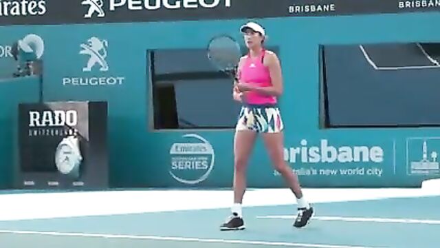 Garbine Muguruza Practice (Brisbane International)