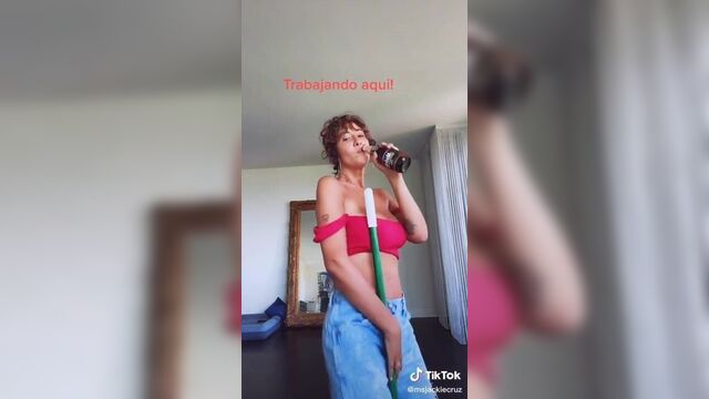 Jackie Cruz dancing on TikTok