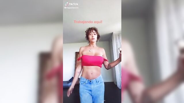 Jackie Cruz dancing on TikTok