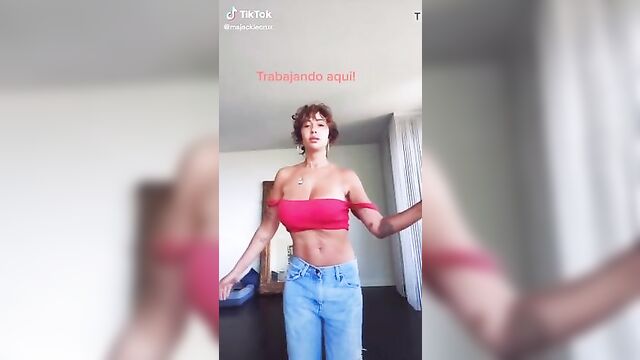 Jackie Cruz dancing on TikTok