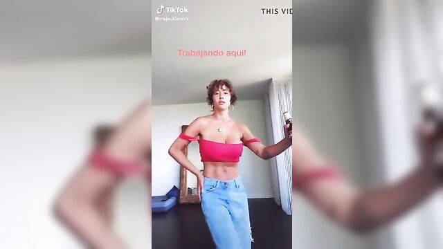 Jackie Cruz dancing on TikTok