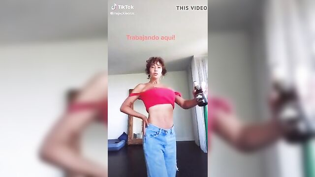 Jackie Cruz dancing on TikTok