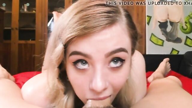 Cam Girls - Pretty blue eye blond with a mouthful of cock