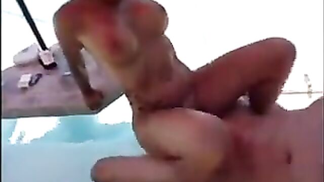 Hot wife fucked by stud at the pool hubby filmed