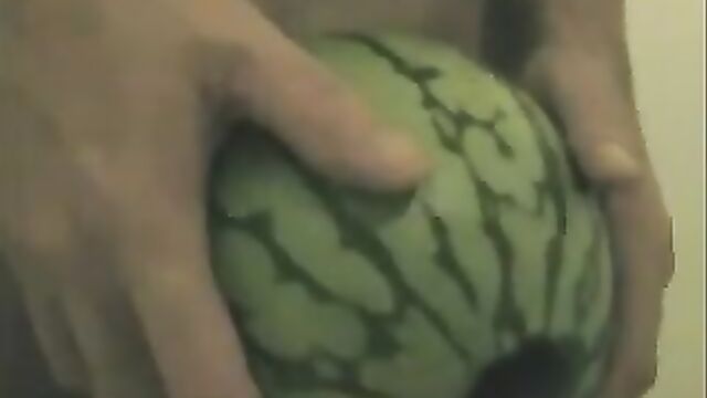 Fun with Fruit! Guy Fucks the Snot out of a Melon!