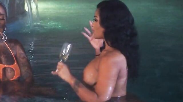 Joseline Hernandez Nude In Pool (Joseline's Cabaret)