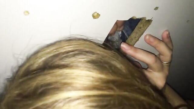 Glory Hole with a blond bitch