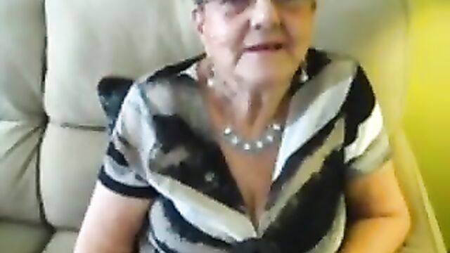 80 year old granny cleavage