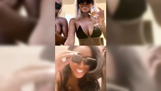 The Clermont Twins Shannade & Shannon dancing with friends